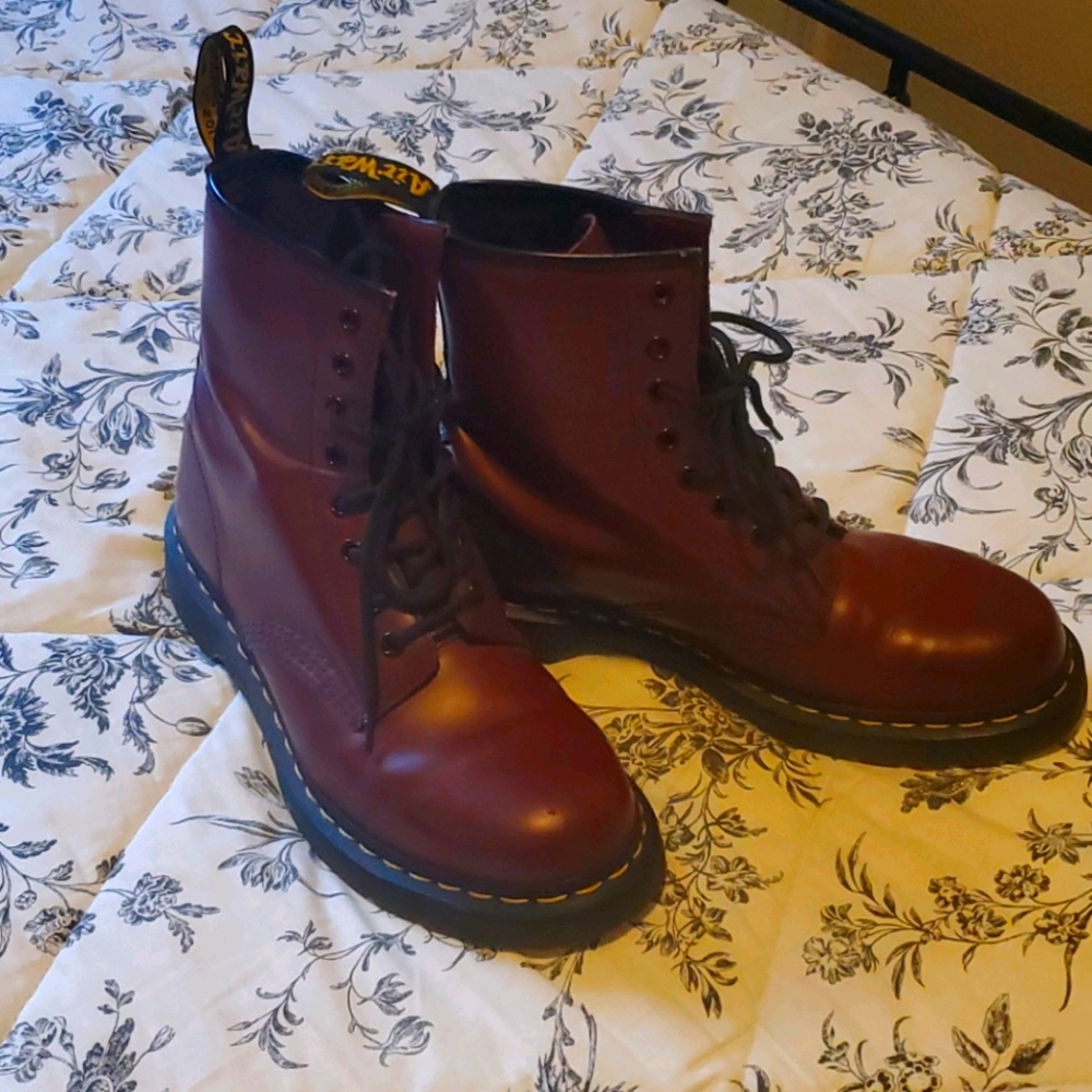 Dr. Martens 1460 Cherry Red Leather Lace Up Boots